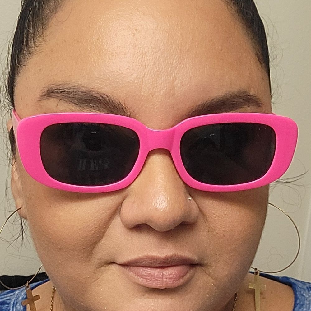 Multicolor rectangular fashion sunglasses - Picture 12 of 14